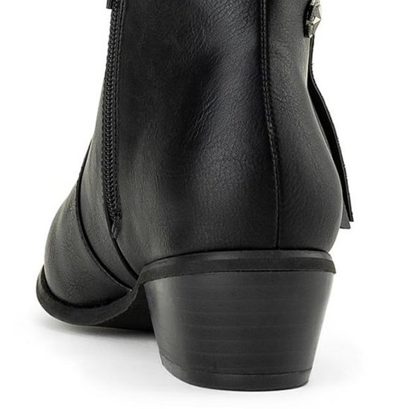 NIB Room of Fashion Black Vegan Side Zip Bootie, Size 7.5M - Picture 4 of 4